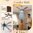 72Inch Smart Ceiling Fan with Alexa APP,Oil Rubbed Bronze Large Ceiling Fan with Light,6 Speed,3CCT,Dual Finish 7 Blades,Quiet DC Motor Outdoor Fan for Patio,Big Living Room