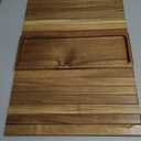 Sofa Arm Tray,Acacia Wood Folding Couch Arm Tray,Sofa Armrest Trays with Anti-Slip Pad for Drinks,Snacks,Phone,Remote Control (Brown)