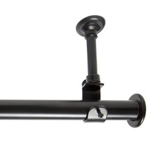 Room/Dividers/Now 108"-168" Hanging Curtain Rod With Brackets, Black - Ceiling Mount Curtain Rods Set for Windows, Doors, Dividers - 1-inch Diameter Adjustable Ceiling Wall Mount Hanging Rods