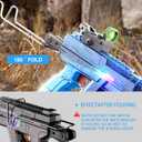 Electric Water Gun for Adults Kids, with Lighting Effects, Automatic & Manual Dual Mode High Powered High Capacity Squirt Guns, 32 FT Range for Adult Kid (Solid - Blue)