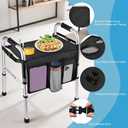 Walker Tray for Folding Walker, Premium Tray for Walker for Seniors with Cup Holder, Walker Trays for Rolling Folding Walker, Walker Accessories for Seniors (Black)