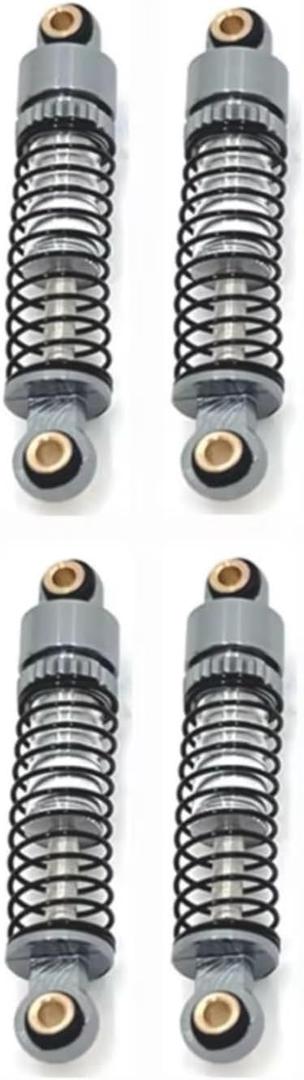 rc car Damper Compatible with FMS for Xiaoqi for FCX24 1/24 RC Car Parts Metal Upgrade Adjustable Soft and Hard Hydraulic Shock Absorber(Gray)