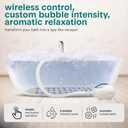 SereneLife Bubble Bath Mat, Bathtub Mat with Air Massage and Remote Control, Waterproof, Non-Slip, Adjustable Bubble Intensity, Aroma Diffuser, 47x14.2 Inch Full Body Spa Massager