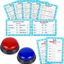 Christian Bible Friendly Feud Game with 2 Answer Buzzers, Family Feud Games Card Game Night Church Group Fun Trivia Quiz for Party Office Class Team Building