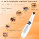 3 in 1 Eye Lift Wand, Vibrating 98F to 113F LCD Display Screen Massager for Dry Eyes, Dark Circles, Puffiness, Fine Lines and Wrinkles, Cream White