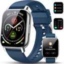 Smart Watch for Men Women, 1.85 Smartwatch (Answer/Make Calls), 112 Sports Modes Fitness Watch, IP68 Waterproof Watches Heart Rate/Sleep Monitor, Pedometer, Activity Tracker for Android iOS, Blue