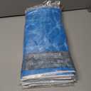 10 x Creative Converting 329657 Plain Water Print Plastic Tablecloth, 108" x 54"
