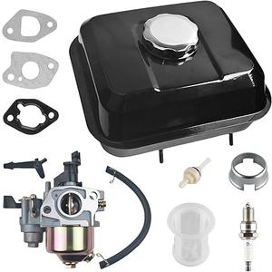 Gas Fuel Tank Carburetor Kit fit for Predator 212cc 196cc 6.5hp for honda GX160 GX200 for Coleman CT200U BT200X KT196 Baja Warrior Massimo MB200 Go Kart Mini Bike Engine (Black)