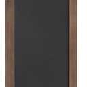 Deco 79 Wood Sign Home Wall Decor Chalkboard Wall Sculpture with Barn Door Inspired Top, Wall Art 16" x 2" x 28", Brown