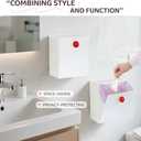 Pad Holder for Bathroom 2 Pack, Wall Mounted Tampon Holder for Bathroom with Lid, Feminine Product Organizer for Home University Apartments Dorm (White)