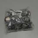 Waziaqoc 12PCS Black Mushroom Knobs, Stainless Steel Dresser Knobs, 1-3/16 inch Diameter Round Drawer Knob Pull Handle with Mounting Screws for Chest Cabinet, Cupboard and Drawer