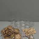 Baderke 30 Pack 3.4 oz Mini Hexagon Honey Jars with Spoon, Empty Plastic Honey Jars with Wooden Spoons Thank You Tag Cork Cap and Rope for Wedding Favors Baby Shower Party Guests Gifts Cork Cap