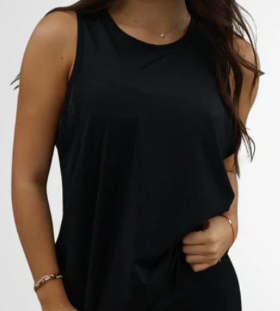 Leafsay Tank Top With Buiit In Bra, Black, 2XL