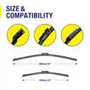 3 Wipers 24"/18"/14" Replacement For Mazda CX-5 CX-9 CX5 CX9 2017 2018 2019 2020 2021 2022 2023 Windshield Wipers, 24 Inch+18 Inch Wiper Blades with 14 Inch Rear Wiper Blade-Original Factory Quality