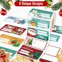 2 x CAKKVDE 500 PCS Christmas Gift Tags Christmas Santa Claus Stickers Self Adhesive Cartoon Christmas Tag Christmas Festival Holiday DecorNew