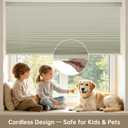 Changshade No Drill No Tools Blackout Cellular Shades,Cordless Blinds for Indoor Windows,Room Darkening Window Shades Honeycomb Blinds for Bedroom,Office,Home,46.5" w x 48" h,Beige