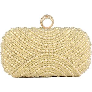 Pearl Clutch Purses for Women Party Wallet Handbag Evening Clutch Bag