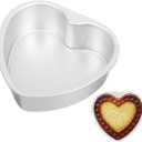 2Pcs 6 Inch Heart Shaped Cake Pan with Removable Bottom, Thicken Aluminum Alloy Baking Mold for Cheesecake, Mousse, Desserts, Home Diy Baking Pan for Anniversary Birthday Party