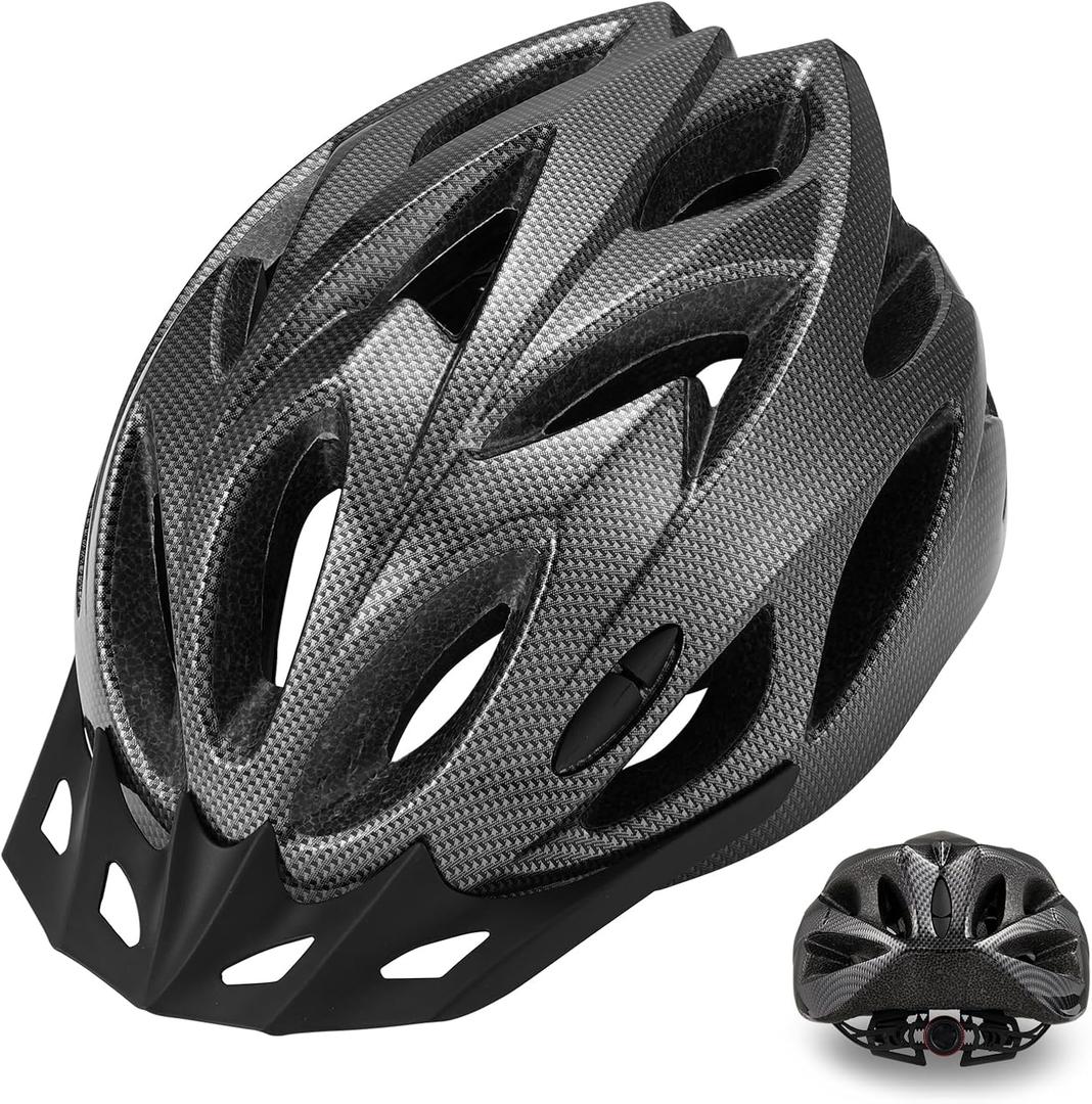 Zacro Adult Bike Helmet, Lightweight Bicycle Helmet with Removable Pads and Visor, CPSC Certified Safety Helmet for Men Women, Mountain Road Cycling Helmet for Adult