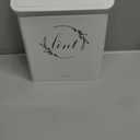 Magnetic Lint Bin for Laundry Room, Metal Lint Trash Can with Lid for Dryer, Wall Mounted Lint Holder Box with Lint Brush, Modern Farmhouse Laundry Room Decor, Cream