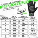 BEAST RAGE Goalkeeper Gloves for Boys Kids Youth Football Keeping Soccer Goalie Gloves with Strong Grip for Ball Receiver,Wrist Support 4MM Latex Palm (Size 5 - fit for 9 to 12 Years Old, Green)