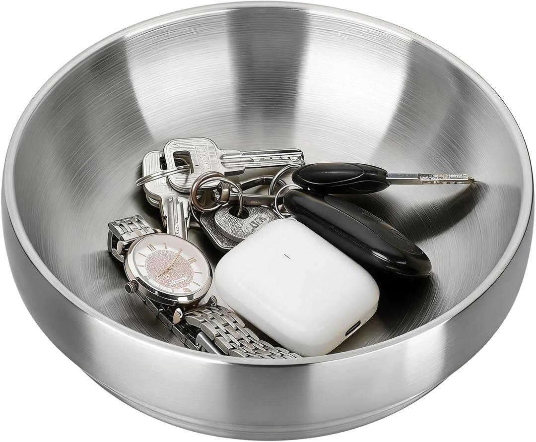 7.4 Inch Key Bowl for Entryway Table, Decorative Bowl for Keys