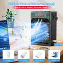 Serantzon Portable Air Conditioners, 4-in-1 Evaporative Air Cooler with Remote Control, Cooling Fan with 3 Modes, 3 Speeds & 7 LED Lights, 2-8H Timer, 1200ML Personal Mini AC Unit for Home, Bedroom
