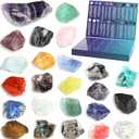 ZHIYUXI Crystal Advent Calendar 2025 Rock Collection Christmas Advent Calendar 2025 Crystals 24 Gemstones Christmas Countdown Calendar Advent Calendars Gem for Adult