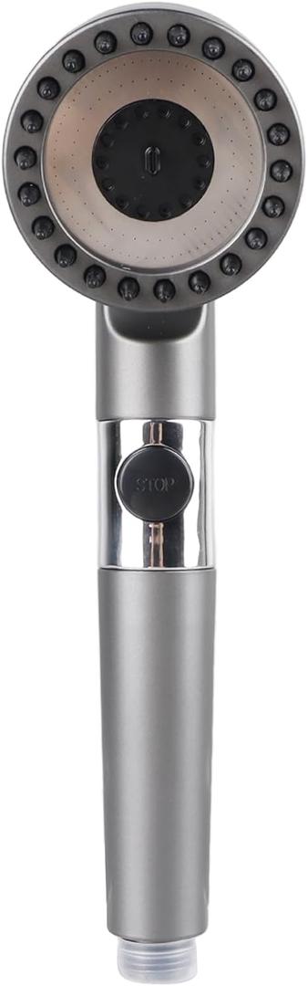 Adjustable Spray Mode Showerhead with Hose, Shower Head with Filter 1/2in Universal Interface 3 Spray Mode Bathing Shower Head
