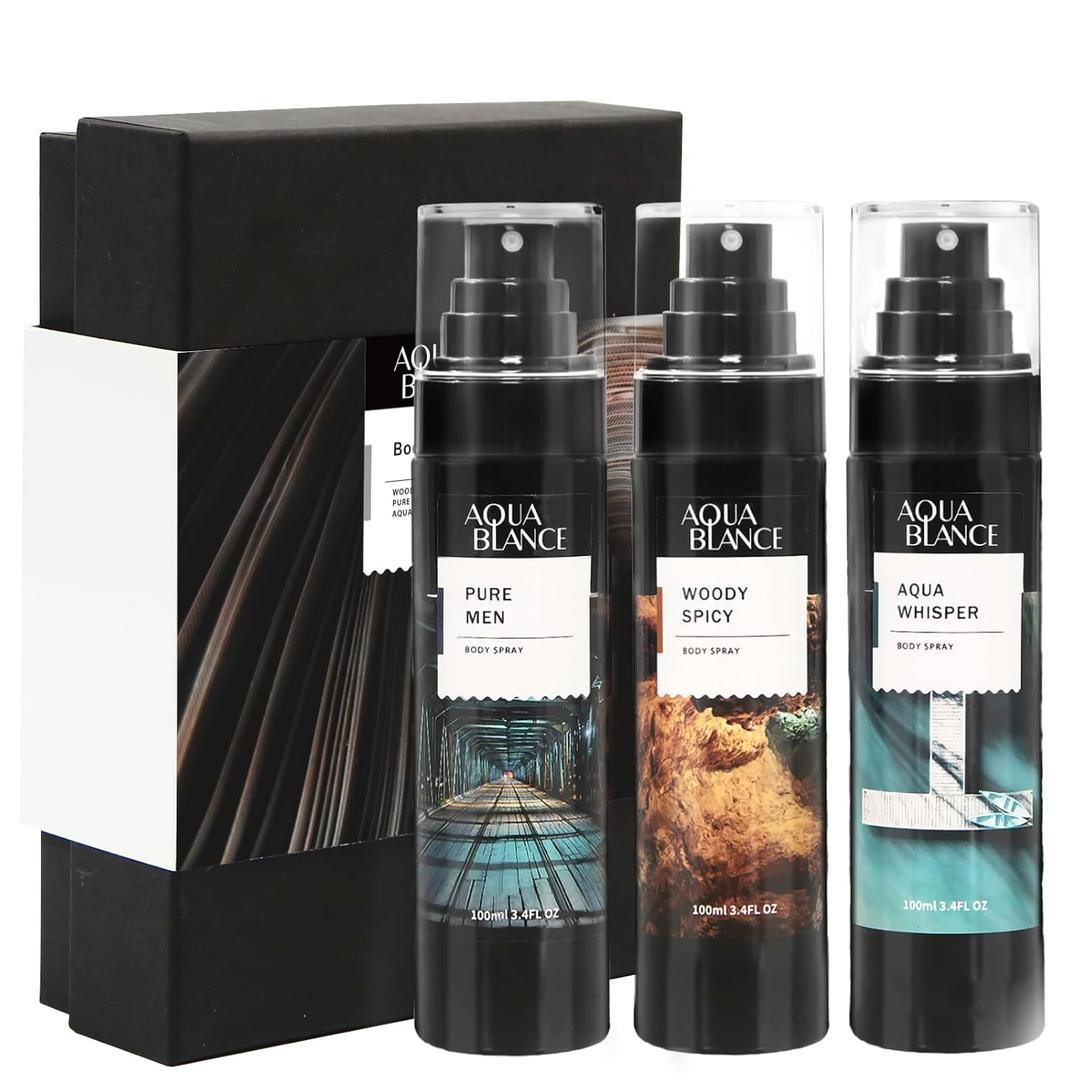 Fragrance Mist, Body Spray for Men, Pack of 3, Each 3.4 Fl Oz
