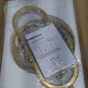 Gold Modern Mini LED Pendant Light with Remote Control, 2 Ring 24W 3-Color Temp Stepless Dimmable Ceiling Hanging Light for Bedroom Kitchen Island Dining Room Foyer Entryway