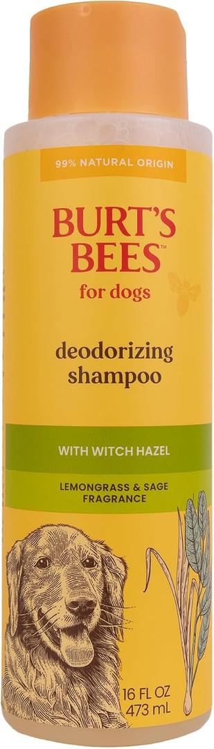 Burt's Bees for Pets Deodorizing Dog Shampoo, Lemongrass & Sage, 16 Oz