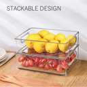 12 Pack Refrigerator Organizer Bins, 3 Sizes Stackable Clear Pantry Storage with Handles for Fridge, Freezer, Shelves, Drawer, Snack Organizer for Home & Kitchen