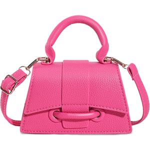 FALETO Mini Purses for Women Cute Top Handle Crossbody Bag Stylish Tiny Clutch Handbag with Strap (Hot Pink-mini)