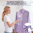 Vacuum Steamer for Clothes, 3500Pa Suction Handheld Clothes Steamer,Equipped with multiple modesPortable Travel Steamers for Clothes, Steaming & Ironing 2 in 1400ml Water Tank (for 110-120V)