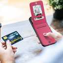 Bemal for iPhone 13 Mini Wallet Case, Built-in Card Holder, RFID Blocking, PU Leather Kickstand, Magnetic Closure, Durable Shockproof Phone Cover for Women and Men, Hot Pink