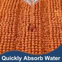 Non Slip Thick Shaggy Chenille Bathroom Rug Sets 2 Piece, Thickened Hot Melt Rubber Bottom Bath Mats for Bathroom, Bath Rugs Quick Dry Machine Washable for Shower (Burnt Orange, 32"x20" Plus 17"x24")