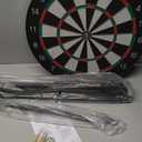 Dartboard with Stand, 34"-74" Adjustable Height Dartboard Stand, 18" Dart Board, Sturdy Tripod, Portable Design with 6 Darts for Travel, Home, Bars, or Outdoor Games