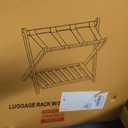 Casual Home Shelf-White Luggage Rack, 26.75" Wide