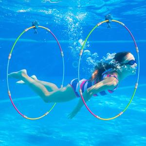 Fun Swimming Pool Toys for Kids - Diving Practice, Swim Thru Rings for Boys/Girls Ages 4-12, 2pack