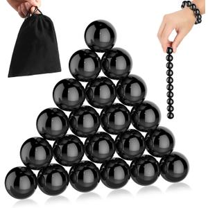 21Pcs Magnet Black Ball Fidget Toy, DIY Hematite Stones Toys for Adults, Science Kit for Anxiety Relief, Magnetic Rattle Snake Birthday Easter Gift Egg Filler Stuffer Party Favors