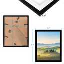 HUKONHEP 21x29 Black Picture Frames, Photos Frame with Plexiglass, Wall Gallery Photo Frames, Horizontal and Vertical for Wall Mounting, Home Office Decoration