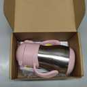 Bakpoco Stainless Steel Sippy Straw Cup for Toddlers 13 Years Old, Insulated Toddler Water Bottle Baby Training Tumbler with Handles, 8oz Kids Straw Cups for Travel, Daycare & At Home, Pink