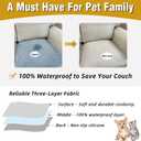 Couch Arm Covers, Sofa Arm Covers, Waterproof Armrest Cover for Sofa, Armchair, Loveseat, Non-Slip Recliner Arm Cover, Headrest Cover, Arm Chair Covers Set of 2 (Light Blue, 24"20")