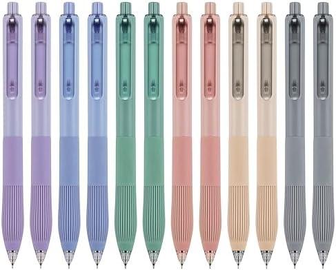 Linbsunne Gel Pens Black Ink Pens for Office 0.5mm Fine Point Pens Smooth Writing Retractable Work Pen (10 count)