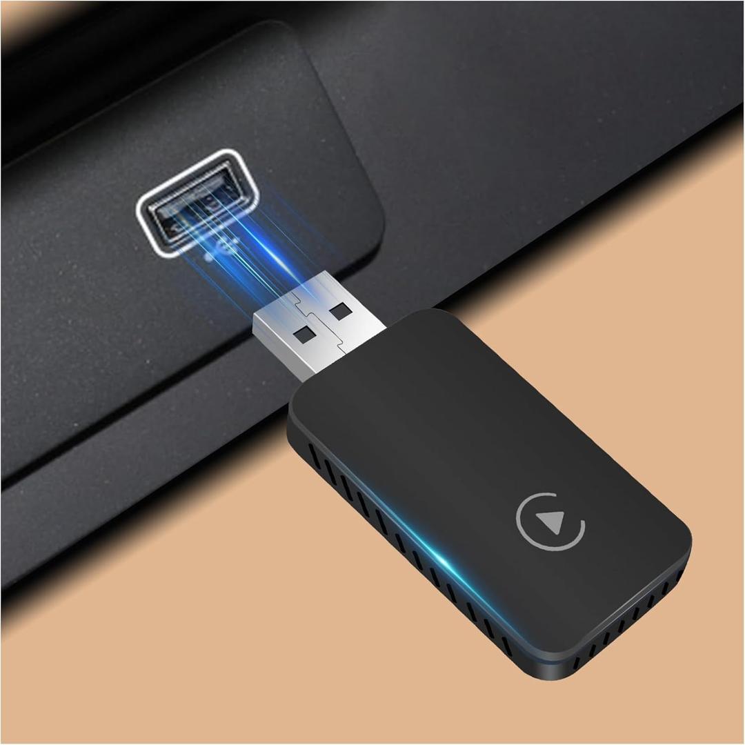 Wireless CarPlay Adapter, Plug & Play Stable Connection, Converts Wired to Wireless, Instant Connectivity Streaming for iPhone (iOS 10+)
