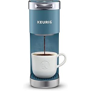 Keurig K-Mini Plus Single Serve K-Cup Pod Coffee Maker, with 6 to 12oz Brew Size, Stores up to 9 K-Cup Pods, Travel Mug Friendly, Evening Teal