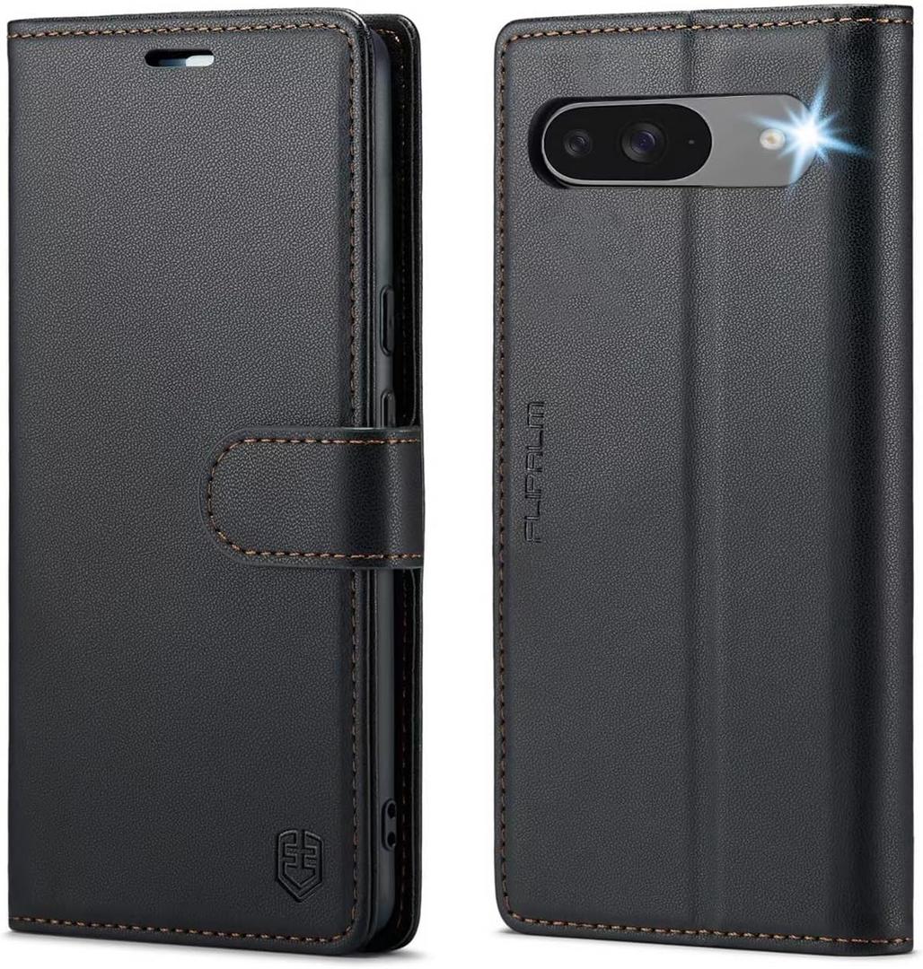 FLIPALM Wallet Case for Google Pixel 10 5G/Pixel 10 Pro, RFID Blocking Credit Card Holder, PU Leather Folio Flip Kickstand Protective Shockproof Cover (Black)