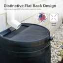 RTS Home Accents 50-Gallon ECO Rain Barrel Made with 100% Recycled Plastic, Flat Back Rain Water Collection Barrel, Stand and Link Kit Included, Black (2 Pack)