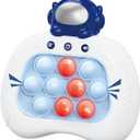 Pop Push Game Toy for Kids, Quick Fast Push Pop Puzzle Handheld Game Light up Fidget Toy 8-12, Bubble Sensory Toys Christmas Birthday Gifts for Kids Ages 3-12 (Blue Astronaut)